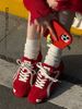 Red Women's 2025 New Spring/Summer Multifunctional Sports Retro Racing Soft-Soled Agan Cross Blue Casual Shoes_vogvips.com