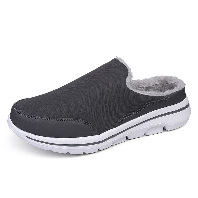 Winter Tug Couple Large Size Plush Cotton Women's Half Top Casual Thick Soled Shoes 249_vogvips.com