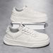 Men's White Platform Sneakers Height Increasing Thick Sole Versatile Trendy Luxury Comfortable Lightweight Casual Skate Shoes_vogvips.com