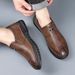 European Warm Series Fleece-Lined Cotton Breathable Leather Business Fashion Soft Sole Casual Men's Middle-Aged Elderly Dad Shoes Loafers_vogvips.com