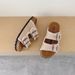 Unisex 2026 Fashionable Color-Blocked Woven Birke Shoe Two-Stripe Slippers For Wear At Home Or Shopping_vogvips.com