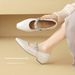 Cameido Mary Jane Shoes With Rhinestone And Strap Spring Square Toe Low Heel Single Shoes_vogvips.com