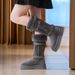 Long Tube Snow Boots 2025 Winter New Style Suede Big Northeast Thick Soled Cotton Shoes Women's Anti Slip Super Fire Warm Short Boots_vogvips.com