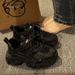 Dad Sneakers For Women Spring Thick Soled Height Increasing Sports All Black Warrior Casual Pure Knight Little_vogvips.com