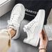 2026 Fashion Sneakers Skateboarding Shoes Small White Shoes Youth/Men Artificial PU Splicing Low Top Lace-Up Breathable Wear-Resistant Running Shoes_vogvips.com