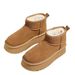 Thick Soled Snow Boots For Women, Fur Integrated Short Boots With Thick Velvet And Warm Cotton Shoes_vogvips.com
