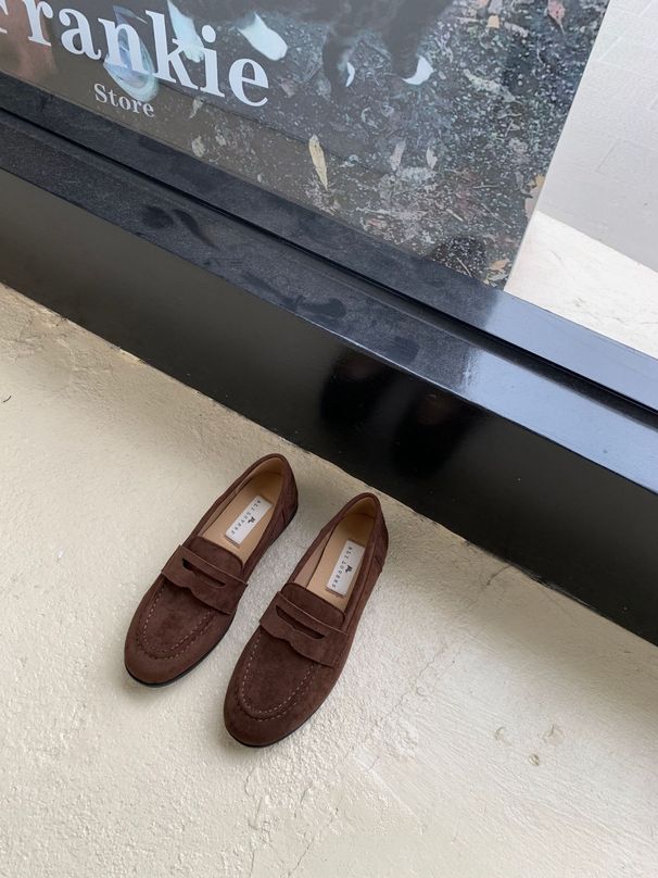 Low Heeled French British Retro Leather Shoes For Women New Loafers_vogvips.com