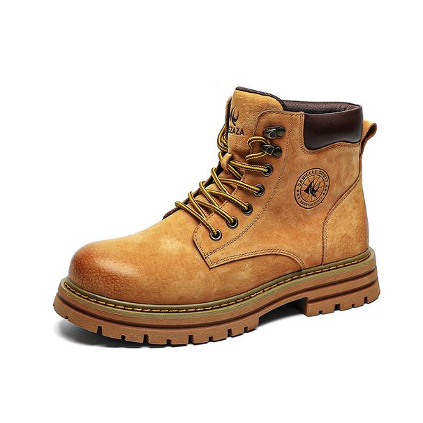 Martin Boots Retro Tooling Men's Boots Thick-soled Leather Rhubarb Boots_vogvips.com