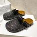 Women's Shoes Internet Celebrity Independent Station Large Size Rhinestone Buckle Sandals Summer Style Outer Wear Baotou Back Empty Women's Shoes Sandals 45 Size_vogvips.com