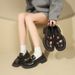 Camellia Loafers, High-end Thick-soled Leather Shoes, Gold Coins, And Single Shoes_vogvips.com