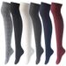 Socks Stockings Over The Knee Socks Knitted Twist Thigh Socks Women's Long Leg Socks Over The Knee High Socks_vogvips.com