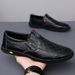 Euro Step Men's Casual Trend Driving Middle-aged Dad Shoes Leather Fashion PU Loafers_vogvips.com