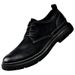 Euro Step Autumn British Style Men's Soft Leather Business Formal Breathable Lace-up Height-increasing Casual Office Shoes_vogvips.com
