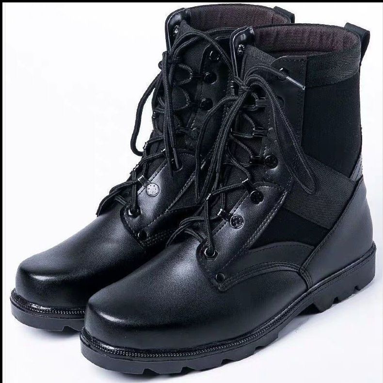 European Warm Series Outdoor Hiking Military Fan Combat Toe Steel Sole Martin Breathable High-top Men's Boots_vogvips.com