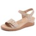 Wedge Roman Summer New Bohemian Outdoor Casual Metal Simple Thick-Soled Beach Sandals_vogvips.com