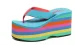 2022 Wholesale Women Flip Flops Sandals New Thick Bottom Platform Slippers Slope Beach Female Rainbow Colorful Slipper_vogvips.com