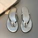 2025 Summer New Niche Slippers Outdoor Versatile Flip Flops Casual Beach Sandals Flat Comfortable Women's Shoes Zapatos De Mujer_vogvips.com