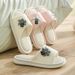 Highly Stylish Spring Autumn Trendy Floral Linen Indoor Slippers, European And American Style Summer Home Fabric_vogvips.com