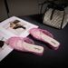 Fashionable Crystal Closed-toe Slippers Women, Non-slip Bathroom Sandals, Versatile Casual Home Shoes, Suitable For_vogvips.com
