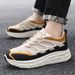 Sports Fashionable Thick Soled Versatile Dad Color Blocked Low Top Mesh Breathable Casual Shoes, Plus Size Men's Shoes_vogvips.com