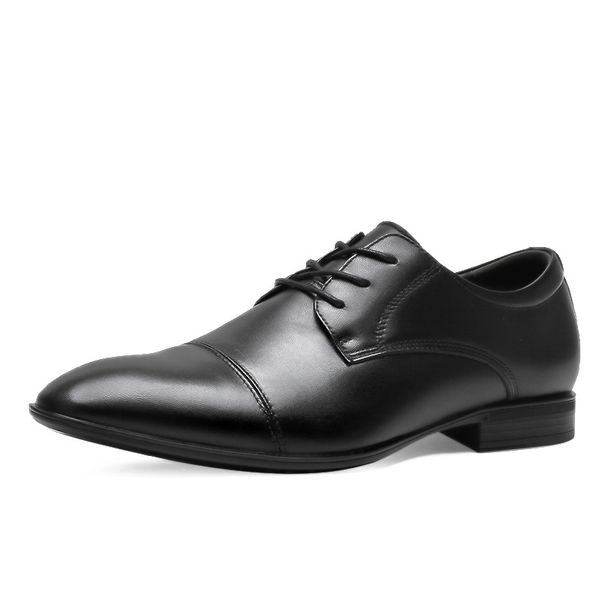 Men's Round Head Leather Men's Casual Single Shoes Front Lace-up Tooling Shoes Low Heel Casual Men's Shoes_vogvips.com