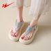 Double Star Bate Rhinestone Flat-Toe Clip-On Sandals For Women 2025 Summer Outdoor Wear Niche Fashion High-End Design To_vogvips.com