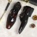 Euro Step 【Big Sale】Men's Fashion Business Casual Genuine Patent Leather Shiny Loafers Formal Shoes Men_vogvips.com