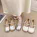French Rhinestone Silver Mary Jane Single Shoes Women's Autumn Small Leather Shoes With Skirt Thick Heel Evening Shoes_vogvips.com