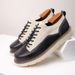 New 2024 Men Cow Leather With Canvas Casual Platform Shoes Lace Up Retro Outdoor Men Comfortable Autumn Footwear_vogvips.com