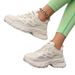 2024 Autumn New Dad Korean Edition Round Head Thick Bottom Increased Casual Lace Sports Women's Shoes Trendy_vogvips.com