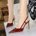 Women S Elegant Hollow Out Pointed Toe High Heels Stiletto Heel Back Strap Patent Leather Sexy Dress Pumps For Party_vogvips.com