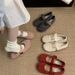 Suede Soft-soled Round-toe Shallow Single New Vintage French Gentle Fairy Mary Jane Shoes, Ballet Flats_vogvips.com