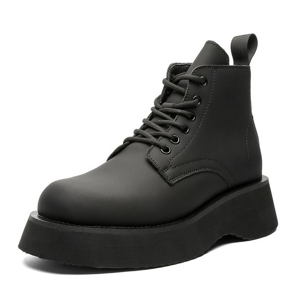 Vintage Men's Martin Boots Medium Boots Black Tooling Chelsea Men's Boots_vogvips.com