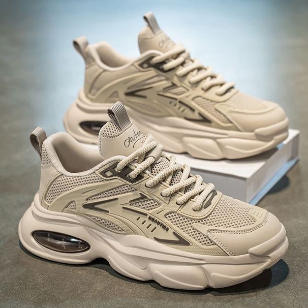 Men's Breathable Running Shoes Casual Thick Sole Sneakers Fashion Dad Shoes Lightweight Comfortable Non-slip Walking Jogging_vogvips.com