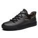 Euro Step New Men's Fashion Sneakers Korean Style Lace-up Trendy Casual Leather Shoes For Men_vogvips.com