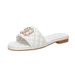 Women's Shoes Letter C Metal Buckle Flat Slippers And Slides Casual Quilted Embroidered Beach Sandals_vogvips.com