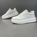 Autumn Genuine Leather White Trend Versatile Thick Soled Sports Board Men's Casual Trendy Shoes_vogvips.com
