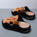 Beach Sandals, Men's Summer Breathable Thick Soled Slippers, EVA Anti Slip Wear-resistant Outer Wear, Color Blocking And_vogvips.com