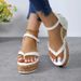 New Plus-size Women's Platform Wedge Sandals Nail Decoration_vogvips.com