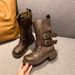 2025 New Genuine Leather Vintage Motorcycle Versatile Mid-Calf Martin Women's Short Boots British Style_vogvips.com