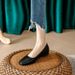 Grandma Flat Bottom 2025 Spring New Soft Leather Bean Gentle Wind Fairy White Women's Single Shoes_vogvips.com