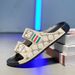 One Character Mop Men's High-end Wear, Home And Outdoor Fashion, Korean Version For Indoor Slippers_vogvips.com