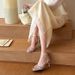 Summer Gentle Wind Fine Heel Bow Sandals One-word Buckle Design Dating Fairy Shoes_vogvips.com