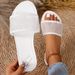 Women’s Shoes Large Size Women's Shoes Summer New Fashion One Line Square Head Mesh Flat Heel Sandals For Women_vogvips.com