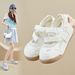 Velcro Big Head White Shoes Female Student Breathable Heightening Shoes Casual Shoes_vogvips.com