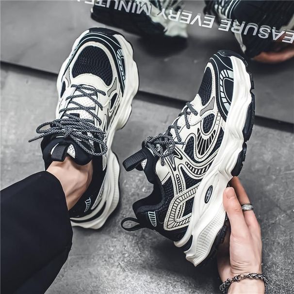 hot Free Delivery Luxury Running Shoes Comfortable Mesh Summer Breathable Casual Thick Soled Fashionable Shoes_vogvips.com