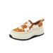 2025 Spring New Thick Color Blocked Round Head Non Slip Versatile Casual Sponge Cake Bottom Lazy One Step Single Women's_vogvips.com