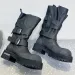 WOMENS MENS VENOM HIGH BOOT IN BLACK Designer Motorcycle Womens 2025 Fashion Calf Leather Upper Paired With Metal Buckle_vogvips.com