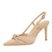 Satin Bow Thin Heel High Heels Pointed Head Light Mouth Rear Empty Bag Head Light Mouth Single Shoes_vogvips.com