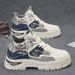 Men's Martin Boots Autumn High-Top Outdoor Work Shoes Casual Versatile Trendy Men's Flat Thick-Soled Fashion Shoes_vogvips.com